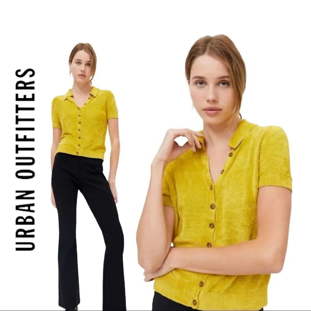 NEW Urban Outfitters UO Adeline V-Neck Top Shirt Cardigan S M